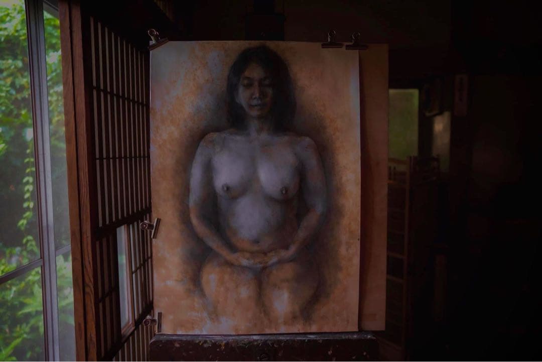 る*ら様 鉛筆画　縄文イブ　裸婦素描