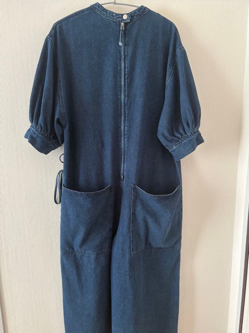 最終値下げ　PERNA ハーフスリーブデニムオールインワン