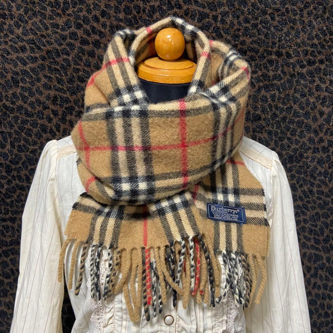 Burberrys バーバリー CASHMERE マフラー ノバチェックCE90