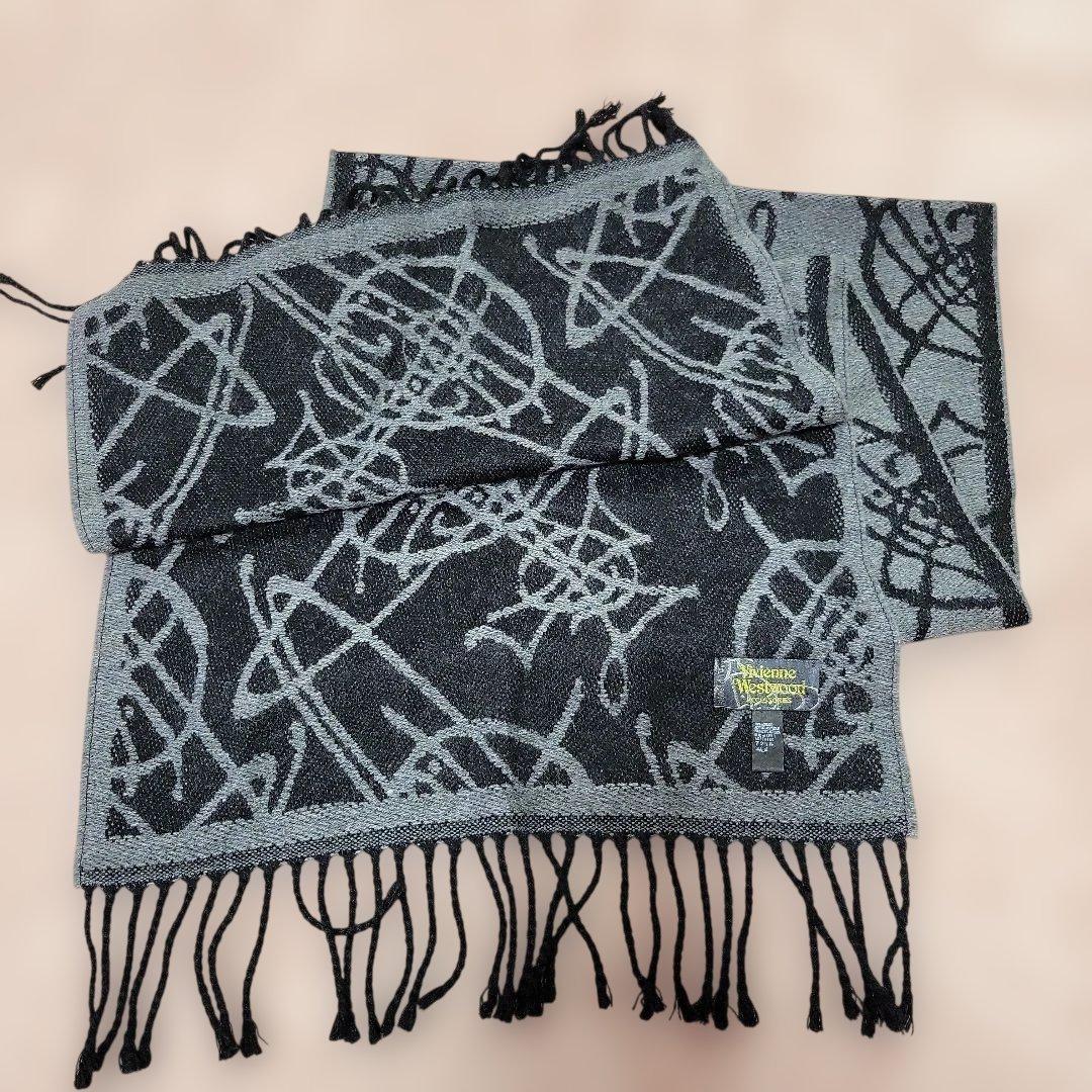 Vivienne Westwood アクリルマフラー グレーとブラック