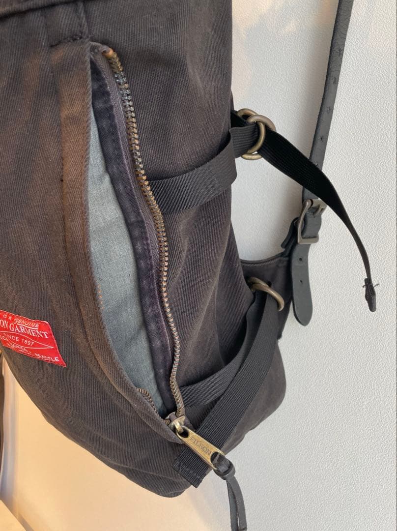 filson バッグ　リュック　バックパック　ロールトップ　ブライドルレザー