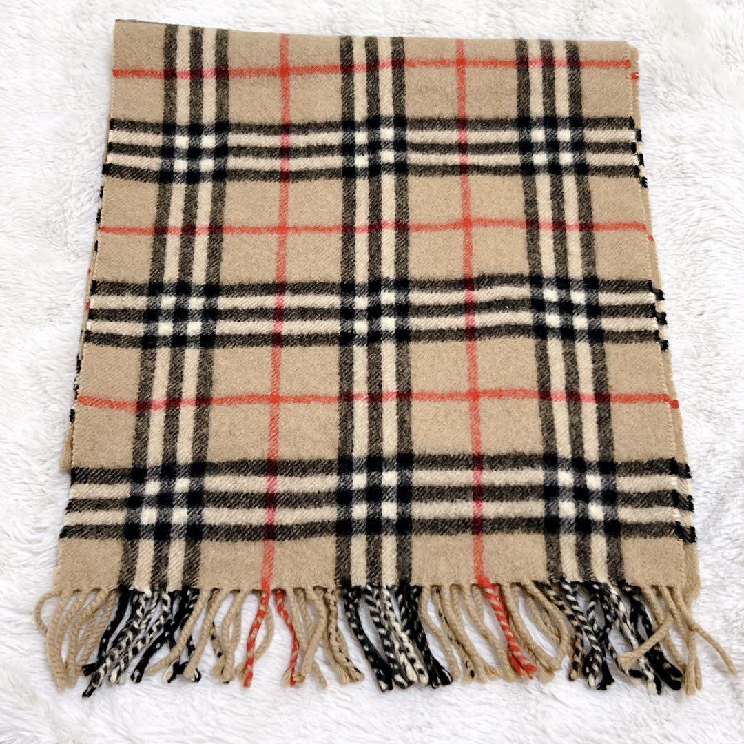 BURBERRY カシミヤ マフラー ノバチェック レディース メンズ ベージュ
