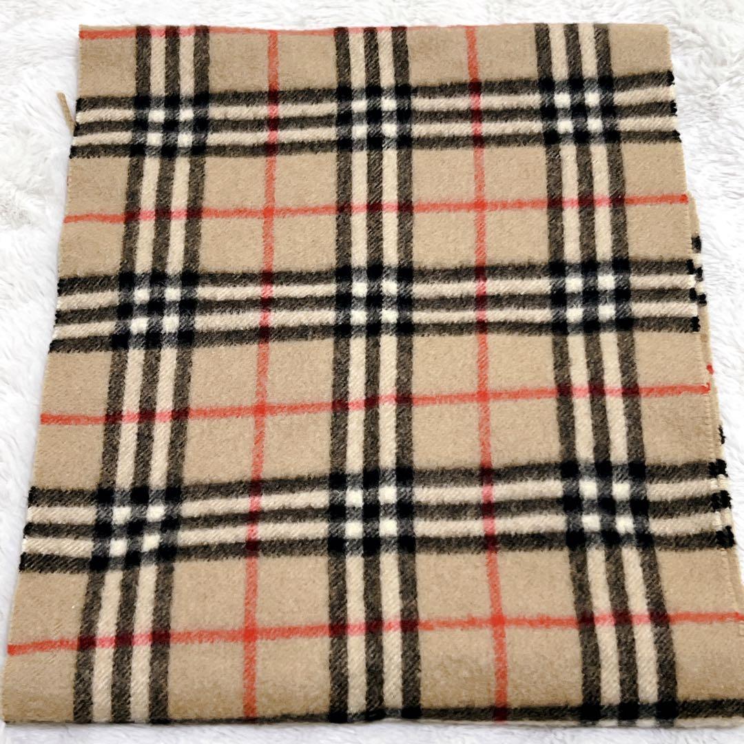 BURBERRY カシミヤ マフラー ノバチェック レディース メンズ ベージュ