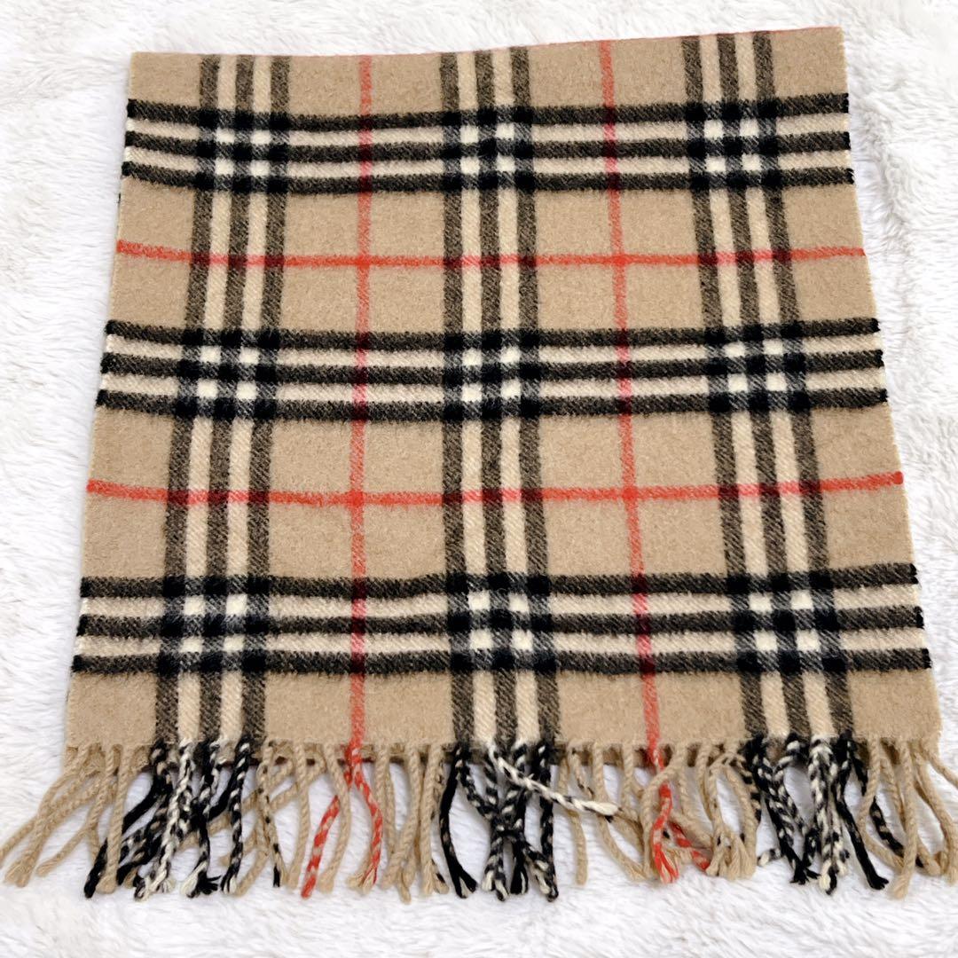 BURBERRY カシミヤ マフラー ノバチェック レディース メンズ ベージュ