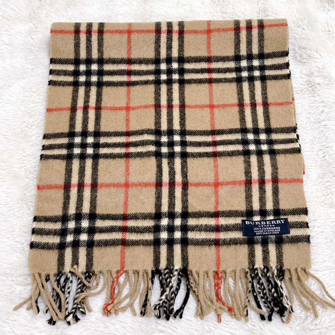 BURBERRY カシミヤ マフラー ノバチェック レディース メンズ ベージュ