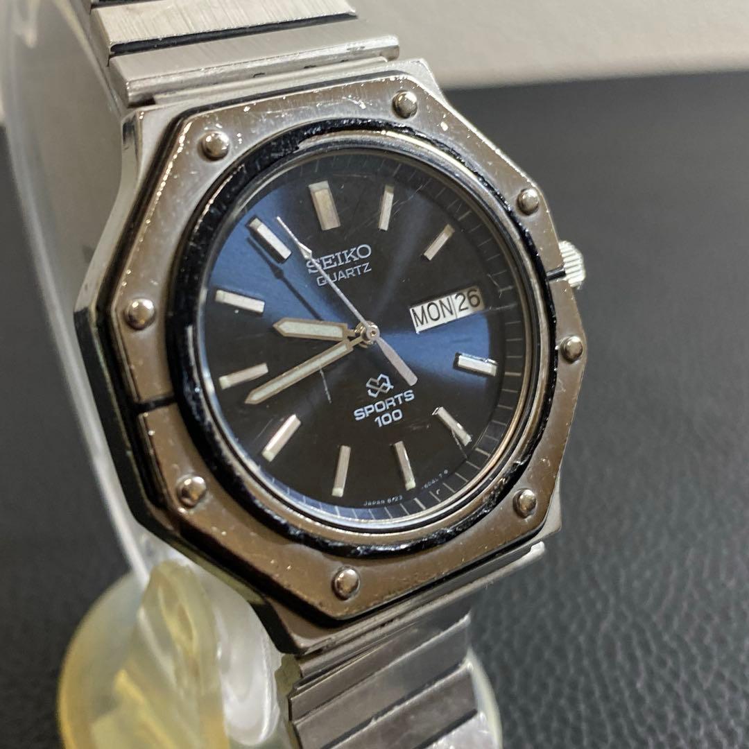 R*3様 ジャンク SEIKO セイコー SQ sports 100 8123-
