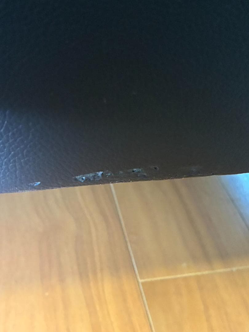 【早期終了予定】2人用ソファ 合皮 ブラック (Nシールドキャッツ3)