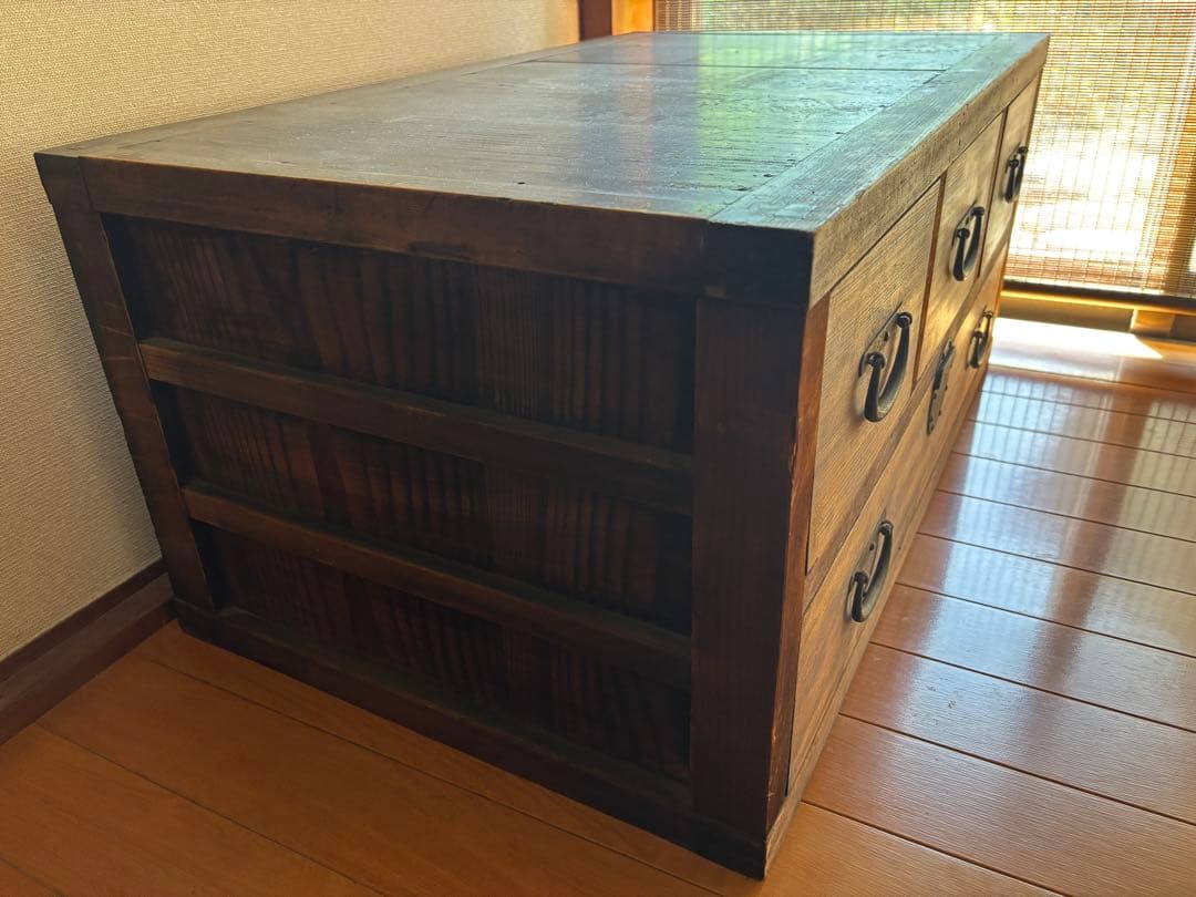 古い和箪笥　引出4杯　時代箪笥/収納/和モダンローボードチェスレトロ