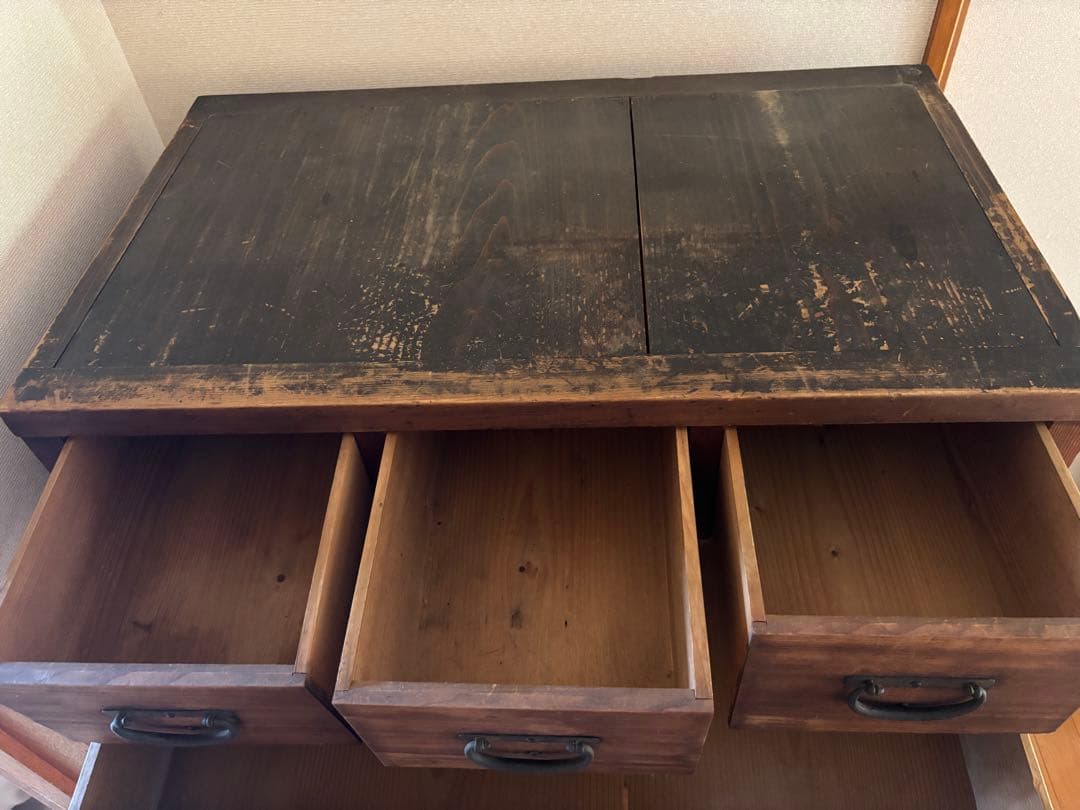 古い和箪笥　引出4杯　時代箪笥/収納/和モダンローボードチェスレトロ