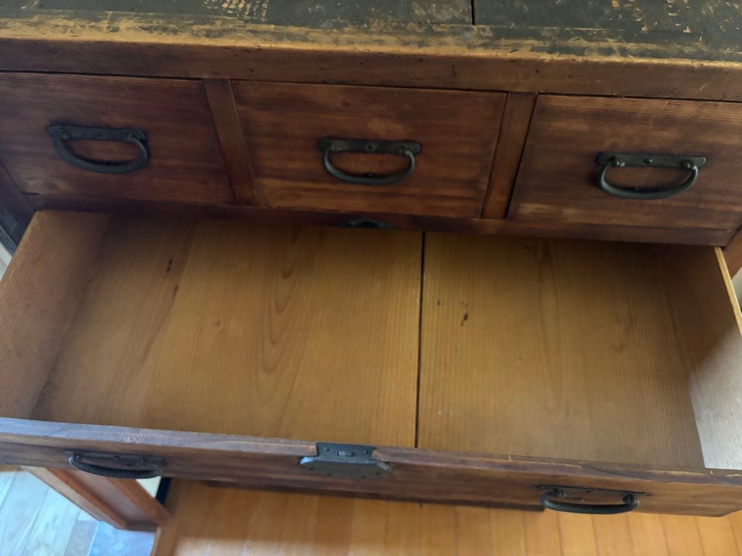 古い和箪笥　引出4杯　時代箪笥/収納/和モダンローボードチェスレトロ