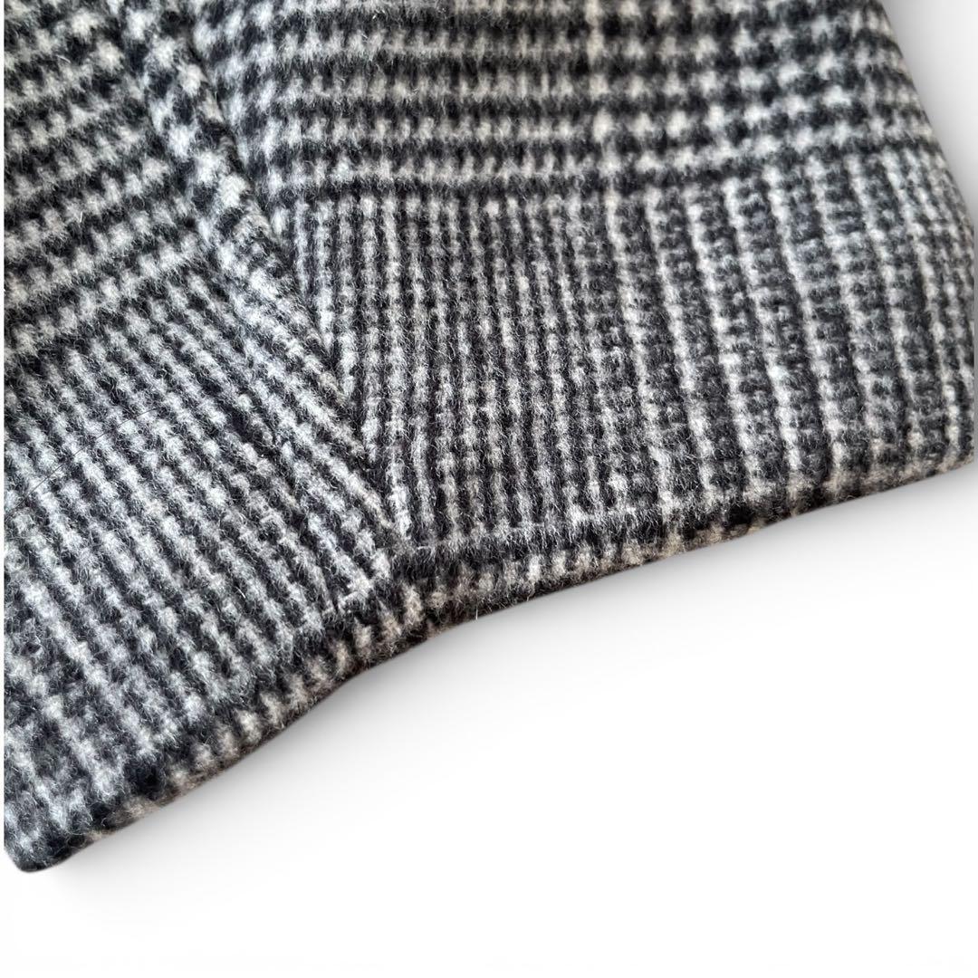 極美品ジャーナルスタンダード ウール100 グレンチェック ノーカラー　36