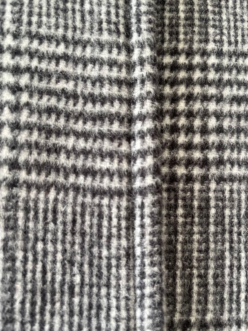 極美品ジャーナルスタンダード ウール100 グレンチェック ノーカラー　36