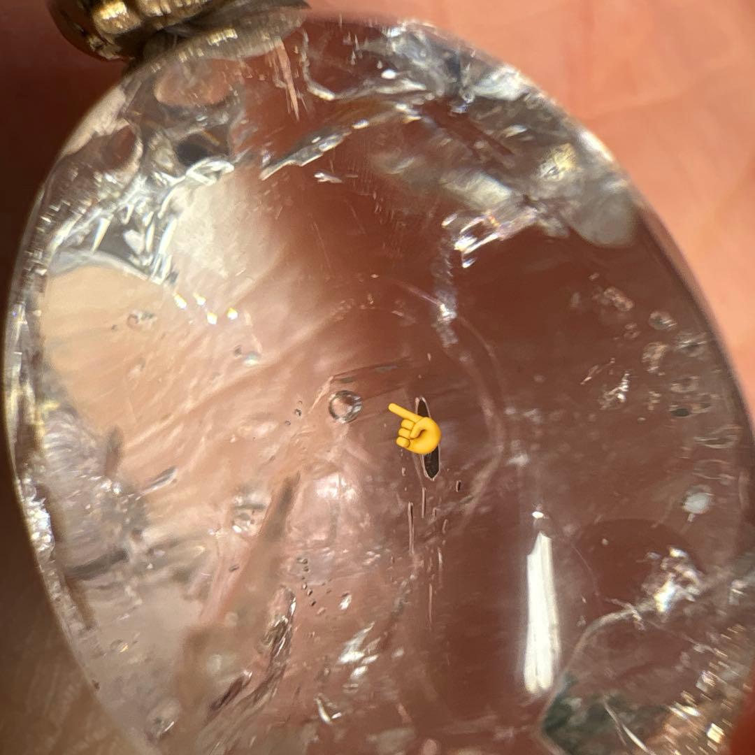 水入り水晶　ガーネット　ブレスレット