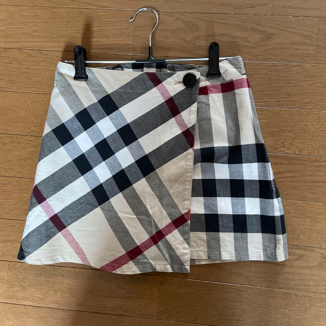 BURBERRY チェック柄 キュロットスカート　S.M