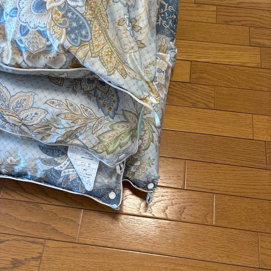 ❶フランスベッド羽毛掛け布団1.４キロ丸洗い大丈夫です