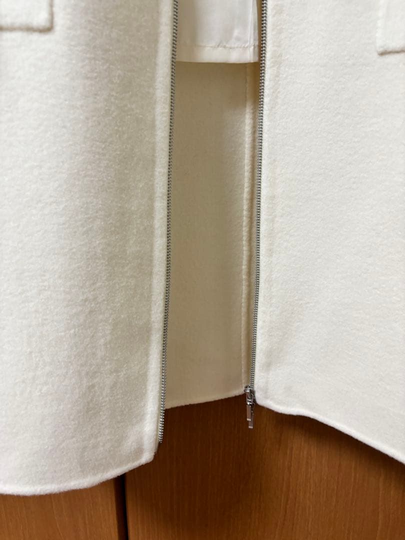 Urban Wool Zip Coat_White ウールコート　ホワイト