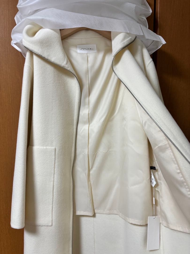 Urban Wool Zip Coat_White ウールコート　ホワイト