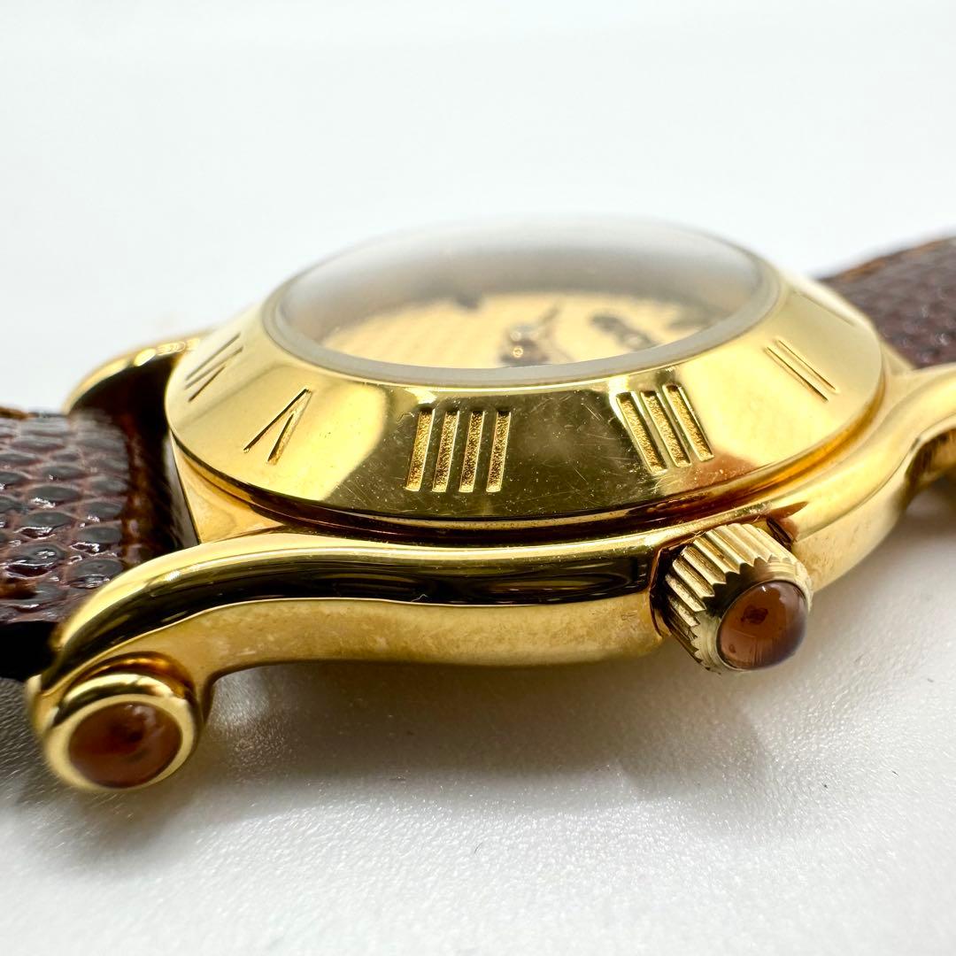 稼働/新品電池　グッチ 腕時計　6500L ヴィンテージ　純正ベルト　クォーツ