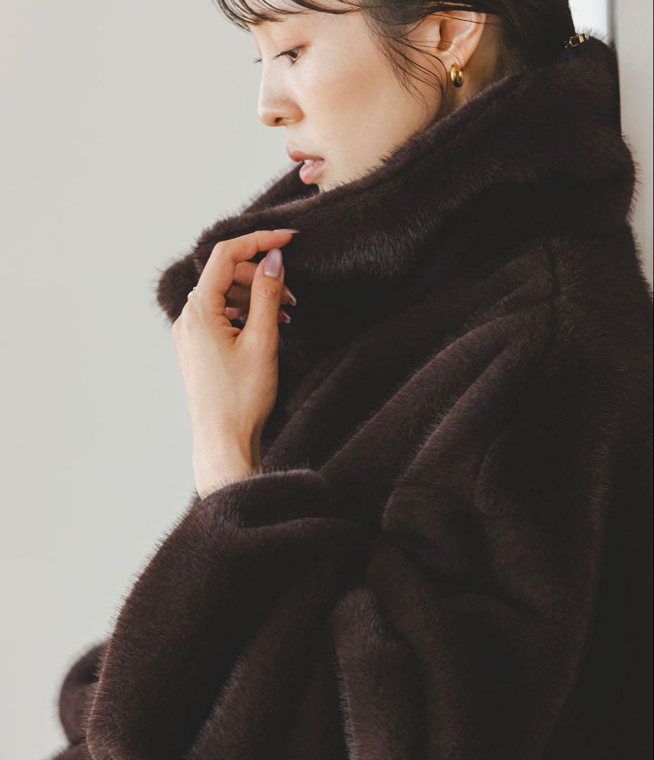 ❤︎最終値下げ❤︎NOBLE❤︎エコファースタンドカラーミドルブルゾン❤︎新品タグ付❤︎