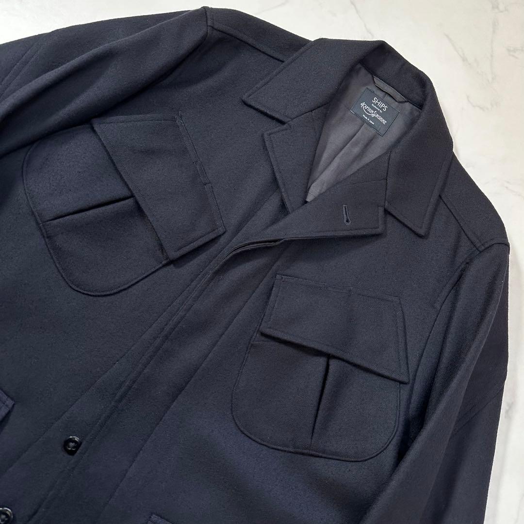 未使用級◎SHIPS キャプテンサンシャイン ファティーグジャケット 濃紺 40