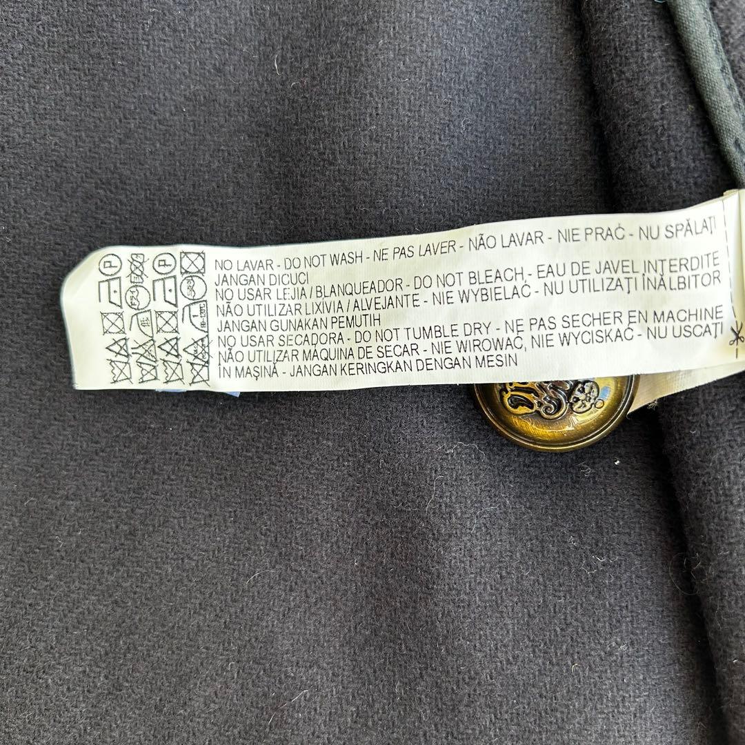 【美品】ZARA WOMAN ウール混 金ボタン ケープ風コート M 黒