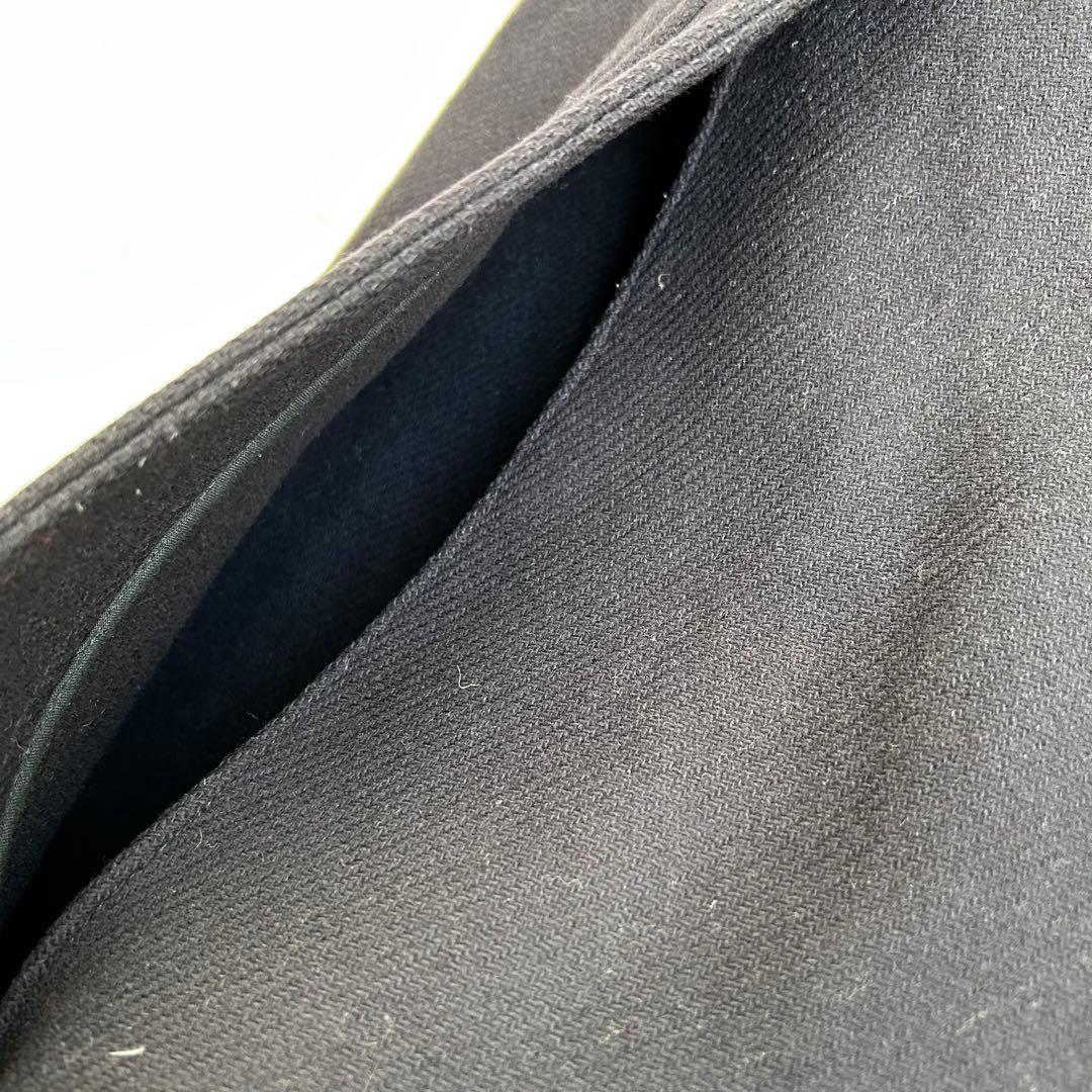 【美品】ZARA WOMAN ウール混 金ボタン ケープ風コート M 黒