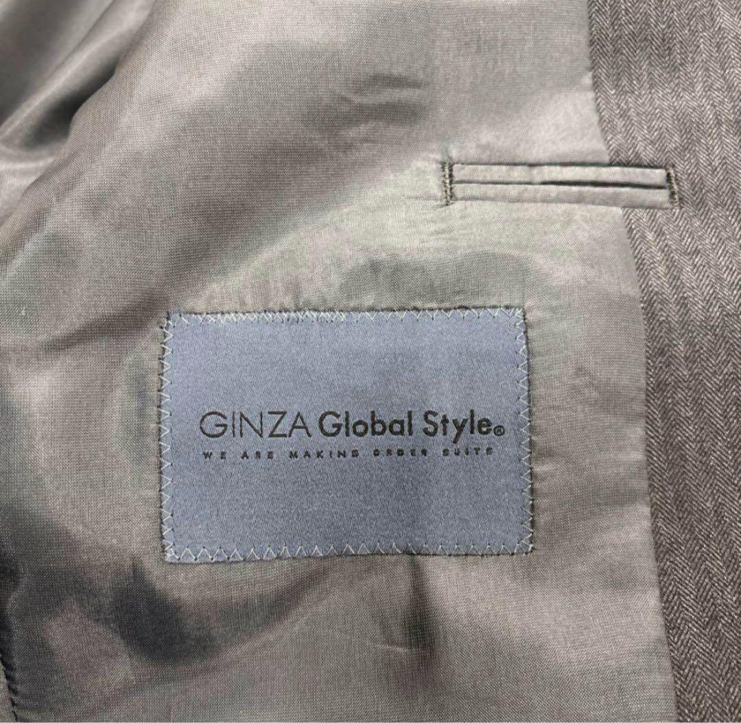 未使用★現行★ゼニア×銀座グローバルスタイル スーツ グレー 3P M位