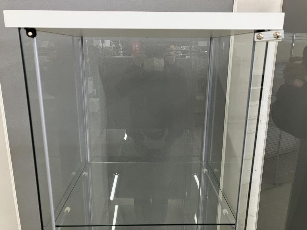 IKEA ガラスショーケース 飾り棚 DETOLF ホワイト