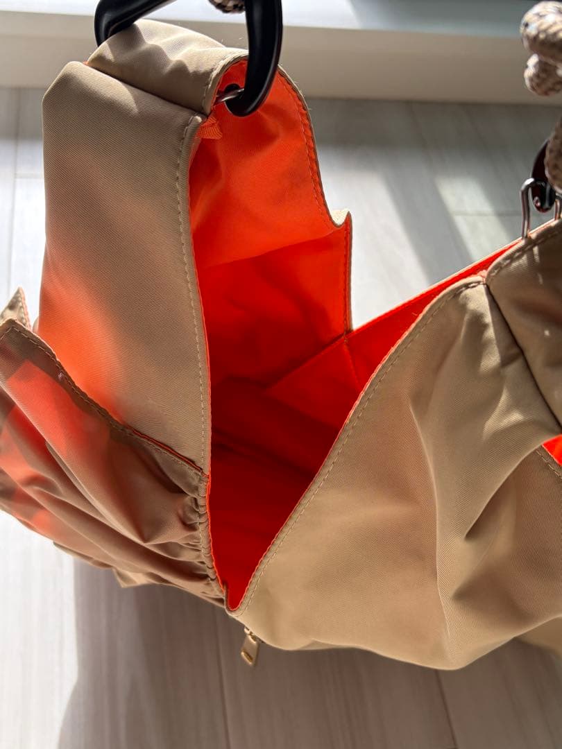 RISLEY×OUTDOOR PRODUCTティアードフリルトートバッグベージュ