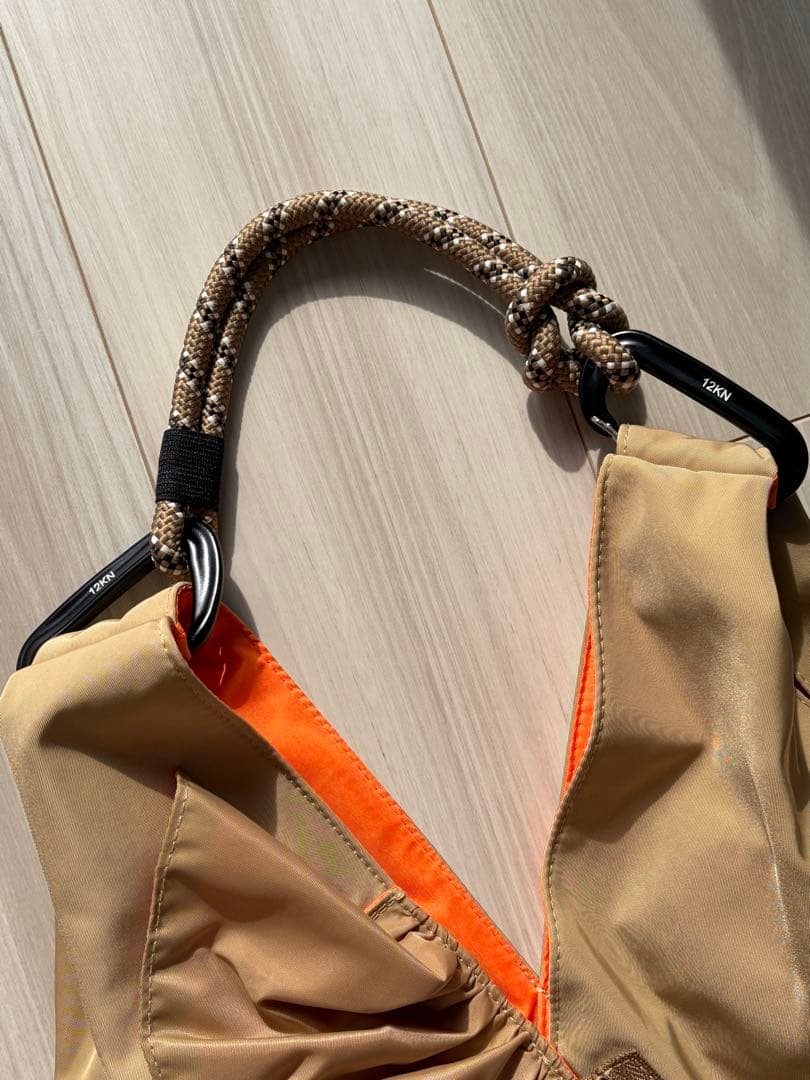 RISLEY×OUTDOOR PRODUCTティアードフリルトートバッグベージュ