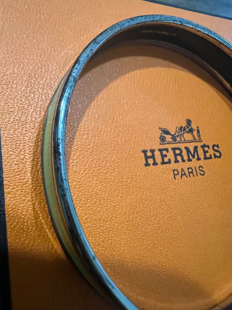 HERMES バングル PM カレーシュ エマイユ エナメル エルメスグリーン