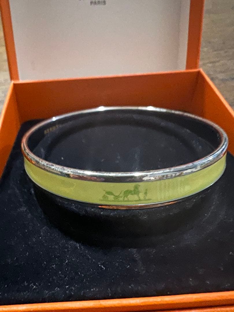 HERMES バングル PM カレーシュ エマイユ エナメル エルメスグリーン