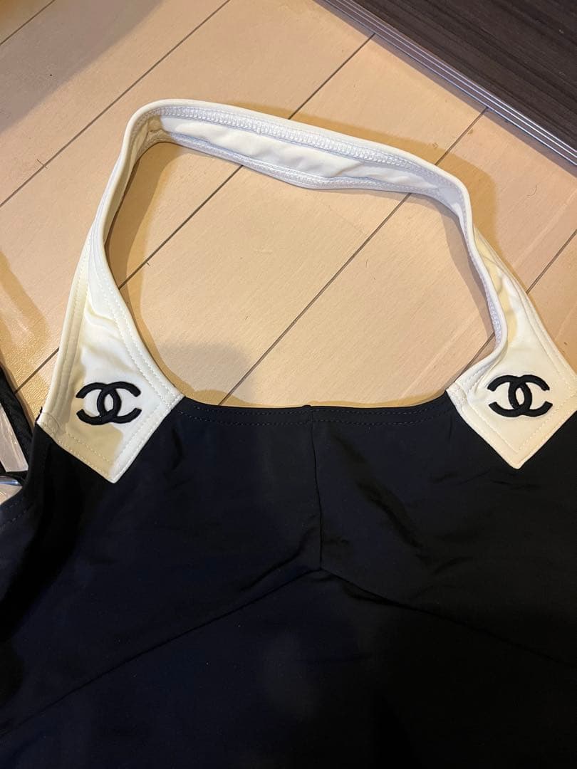 Chanel ワンピース水着 黒　ヴィンテージ 36