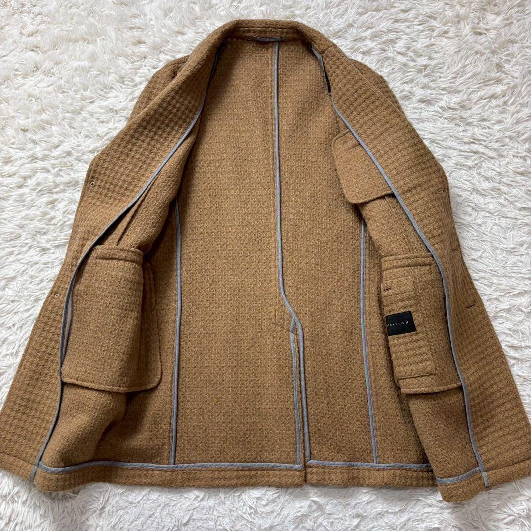 【美品】エストネーション　チェスターコート　ワッフル生地　XL