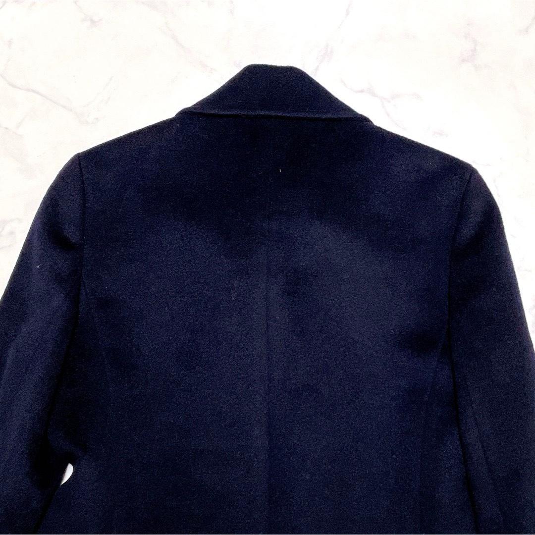 極美品 ポールスミスブラック ウールカシミヤダブルボタンロングコート 40 L