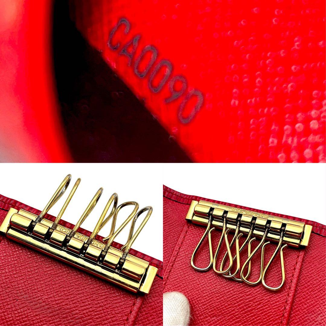 【美品】LOUIS VUITTON ルイヴィトン　キーケース　6連　エピ　レッド