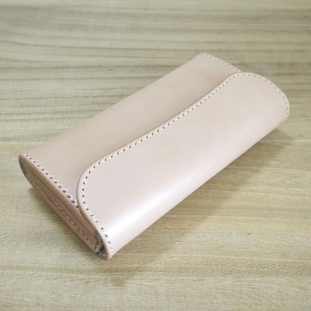 【me.様】　栃木レザー　サドルレザー　赤タグ付　ロングウォレット　三つ折り