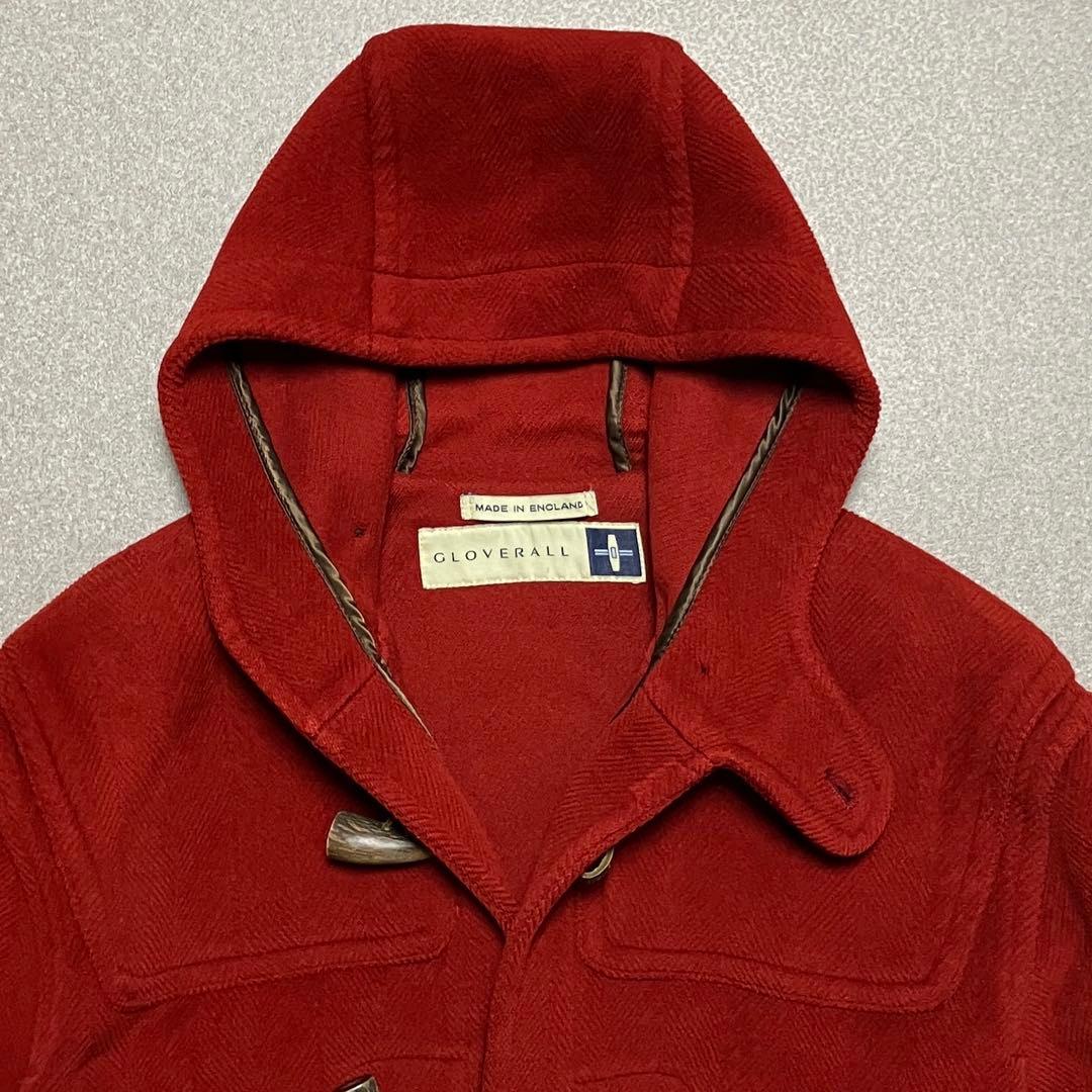 希少✨グローバーオール キングストン ヘリンボーン ダッフルコート 英国製 赤