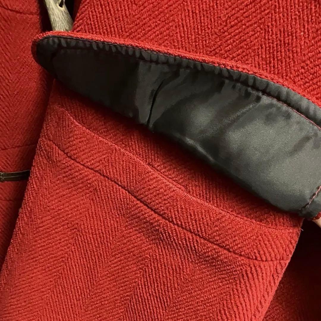 希少✨グローバーオール キングストン ヘリンボーン ダッフルコート 英国製 赤