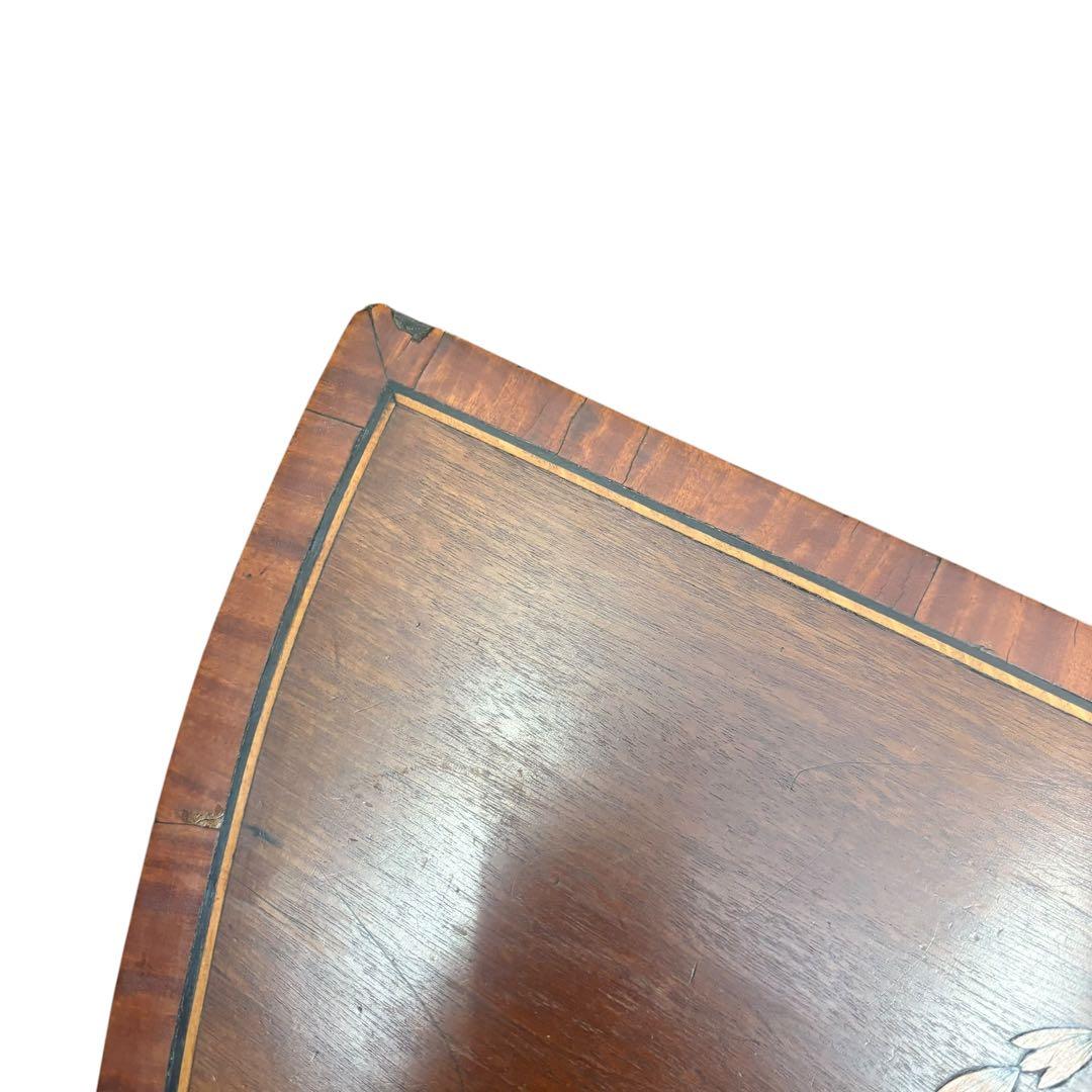 象嵌 ゲートレッグ コンソールテーブル 半円 折りたたみ 円形 アンティーク