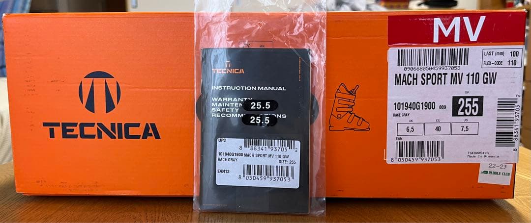 テクニカスキーブーツ22-23マッハスポーツMV110 GW 25.5㎝
