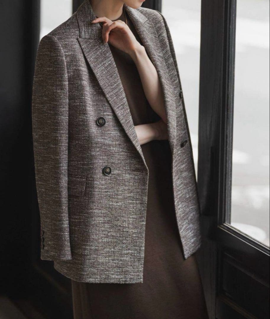 NOBLE ノーブル ライトツイードピークドラペルジャケット Sサイズ Mサイズ