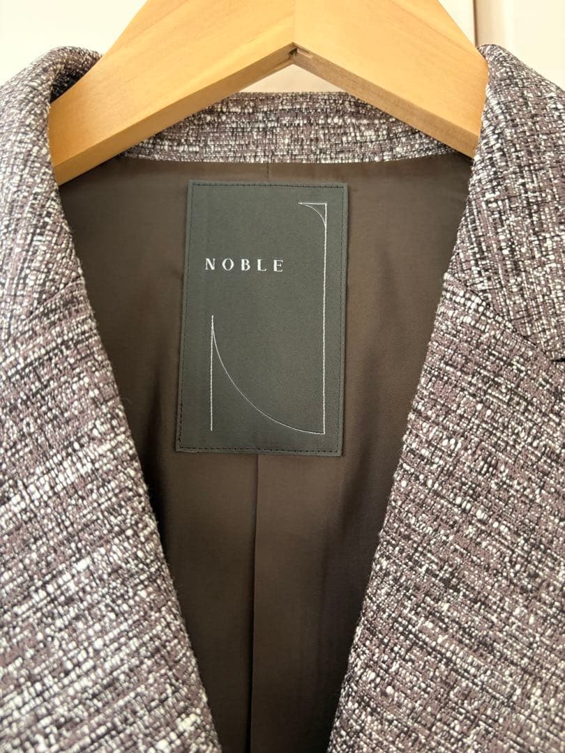 NOBLE ノーブル ライトツイードピークドラペルジャケット Sサイズ Mサイズ