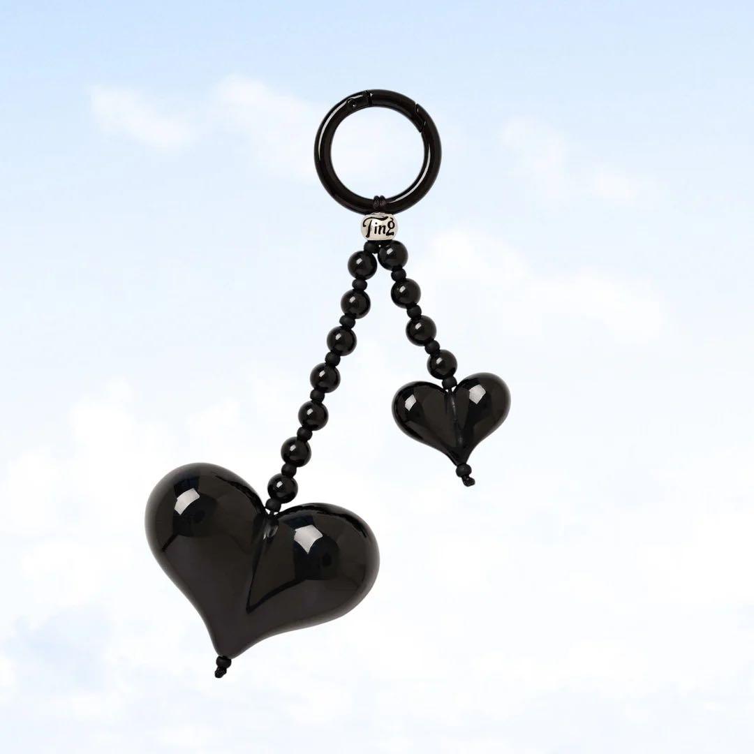 ストリングティング BigLove ハート バッグチャーム ブラック 正規品