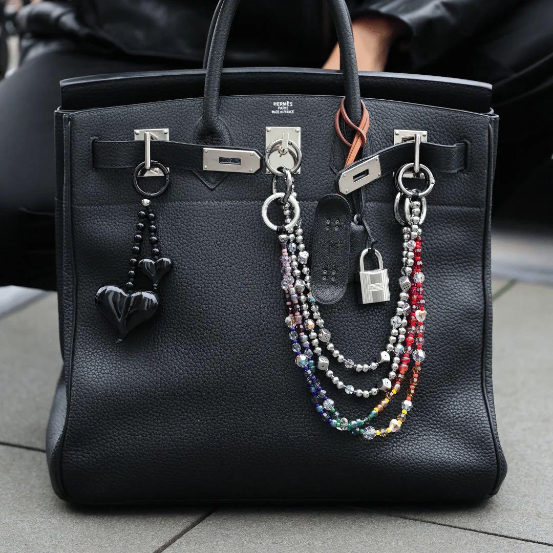 ストリングティング BigLove ハート バッグチャーム ブラック 正規品