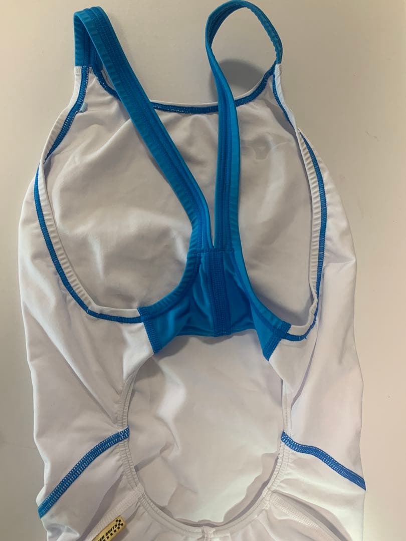 Mizuno 競泳用水着 L ホワイト/ブルー