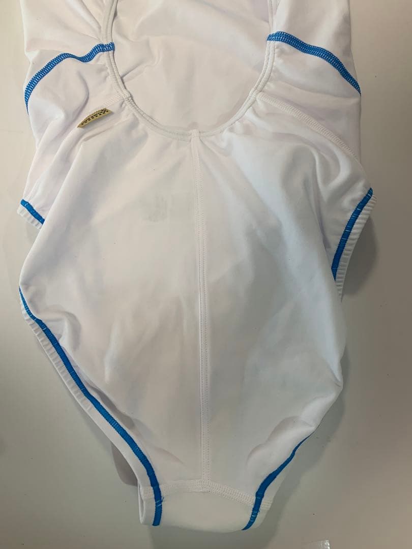 Mizuno 競泳用水着 L ホワイト/ブルー