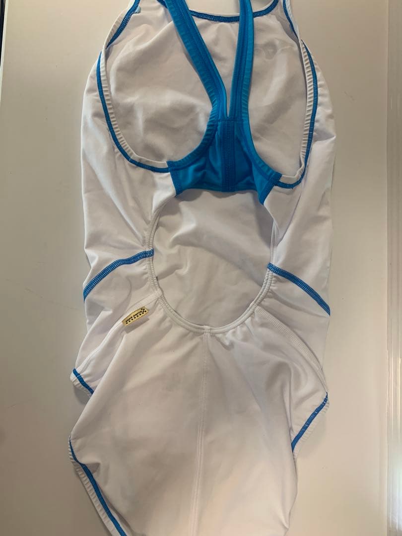 Mizuno 競泳用水着 L ホワイト/ブルー