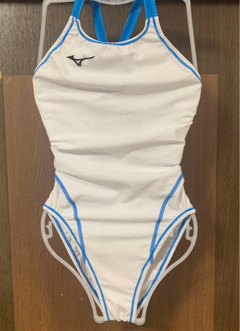 Mizuno 競泳用水着 L ホワイト/ブルー