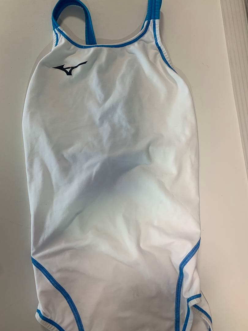 Mizuno 競泳用水着 L ホワイト/ブルー